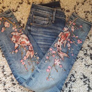DRIFTWOOD MARILYN KOI EMBROIDERED JEANS